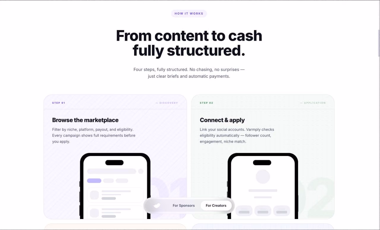 Varmply How it works screen